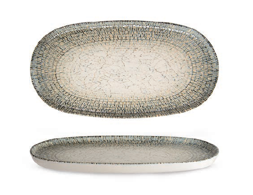 Rinart Porselen Olmeca Toledo Oval Düz Tabak 30x15 cm
