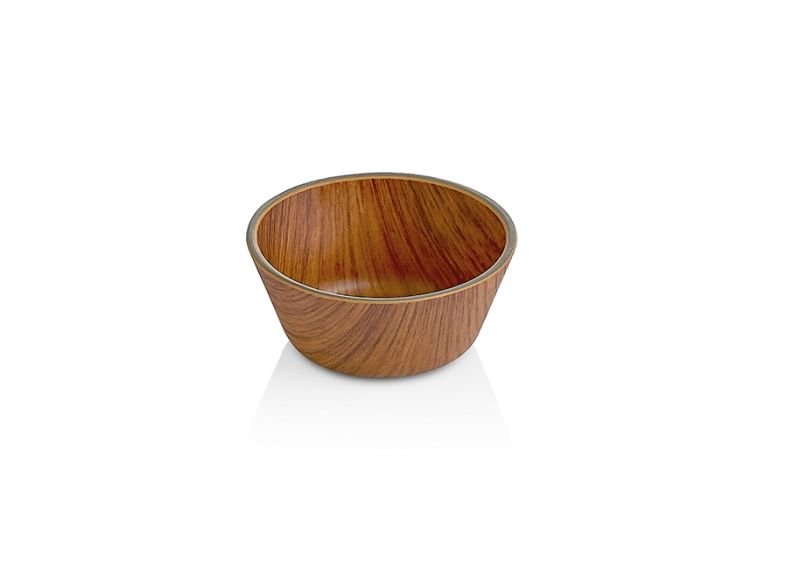 Evelin Wooden Round Snack Bowl