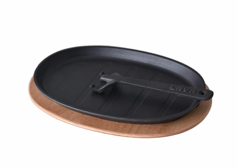 Lava Oval Fajita Tava Sunum Seti 20x30x3 cm