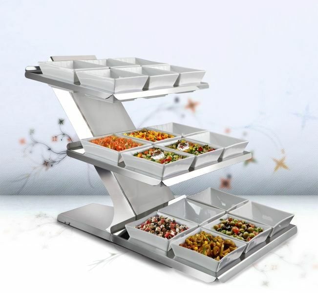 Güren Metal Sea Square Presentation Stand 3 Tiers 18 Slots