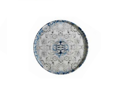 Kütahya Porselen Blue Blanc Düz Tabak 24 cm