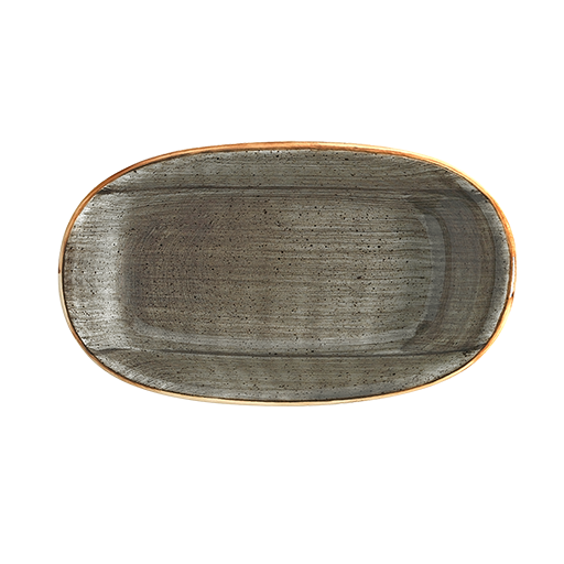 Bonna Aura Space Gourmet Oval Kayık Tabak 24x14 cm