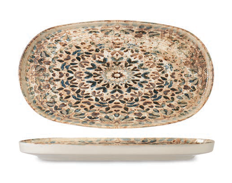 Rinart Porselen Aztec Toledo Oval Tabak Derin 27x15,5 cm