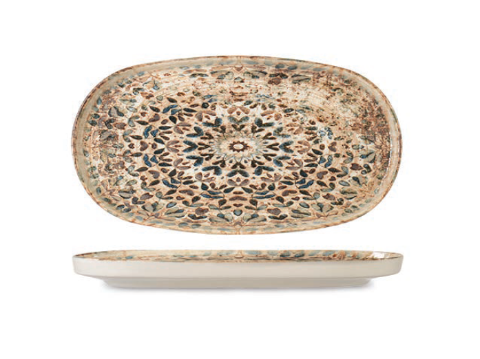 Rinart Porselen Aztec Toledo Oval Tabak Derin 16x8,5 cm