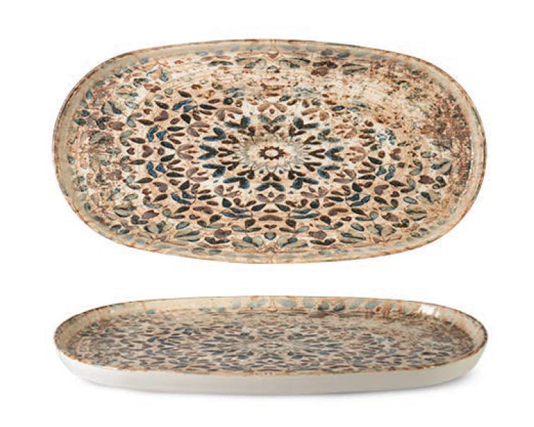 Rinart Porselen Aztec Toledo Oval Düz Tabak 30x15 cm