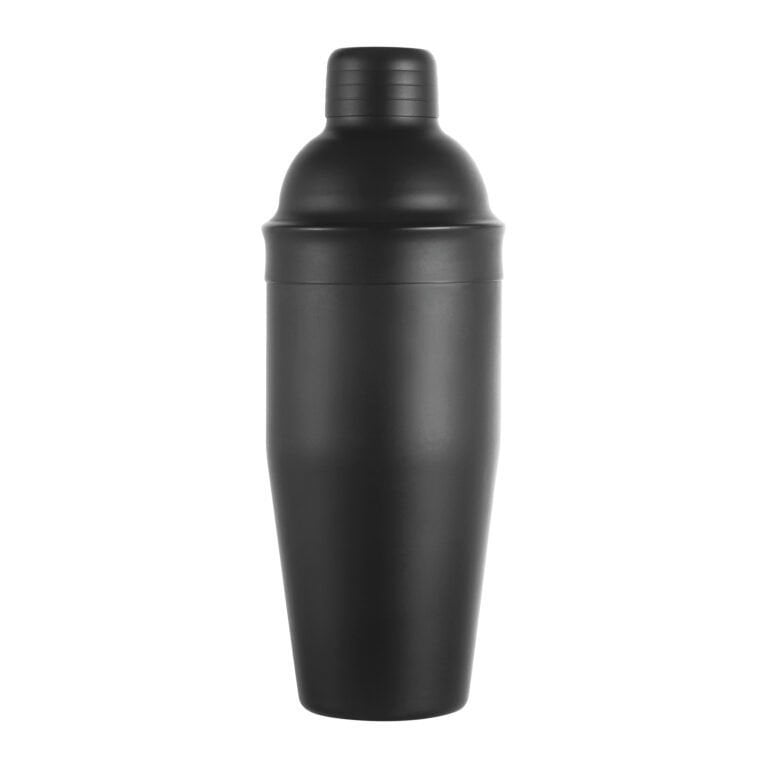 Biradlı Çelik Klasik Kokteyl Shaker Siyah 700 cc - (BRD-700)