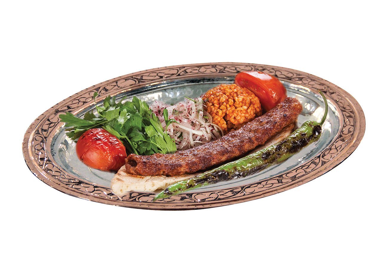 Bakır İşlemeli Oval Servis Tabağı 40x28 cm
