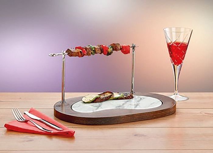 Güren Metal Paslanmaz Şiş Kebap Servis Standı