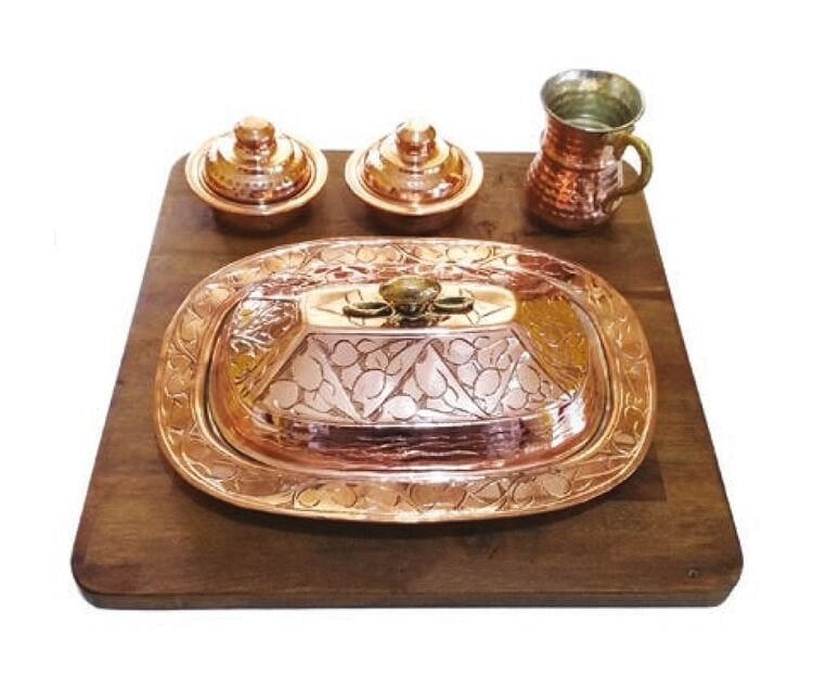 Bakır & Ahşap Sunum Seti