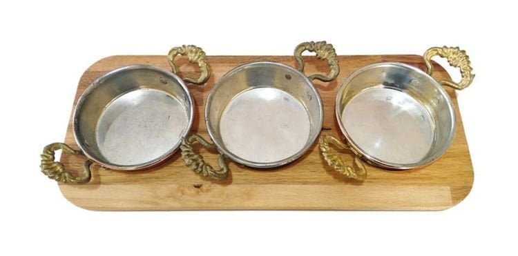 Bakır & Ahşap Sunum Seti