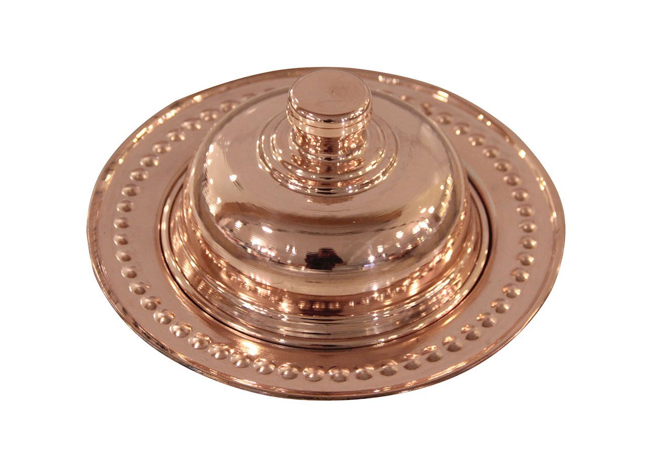 Bakır Kapaklı Meze Tabağı ç:16 cm h:3 cm