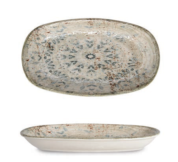 Rinart Porselen Fade Valencia Oval Tabak 16,3x9 cm