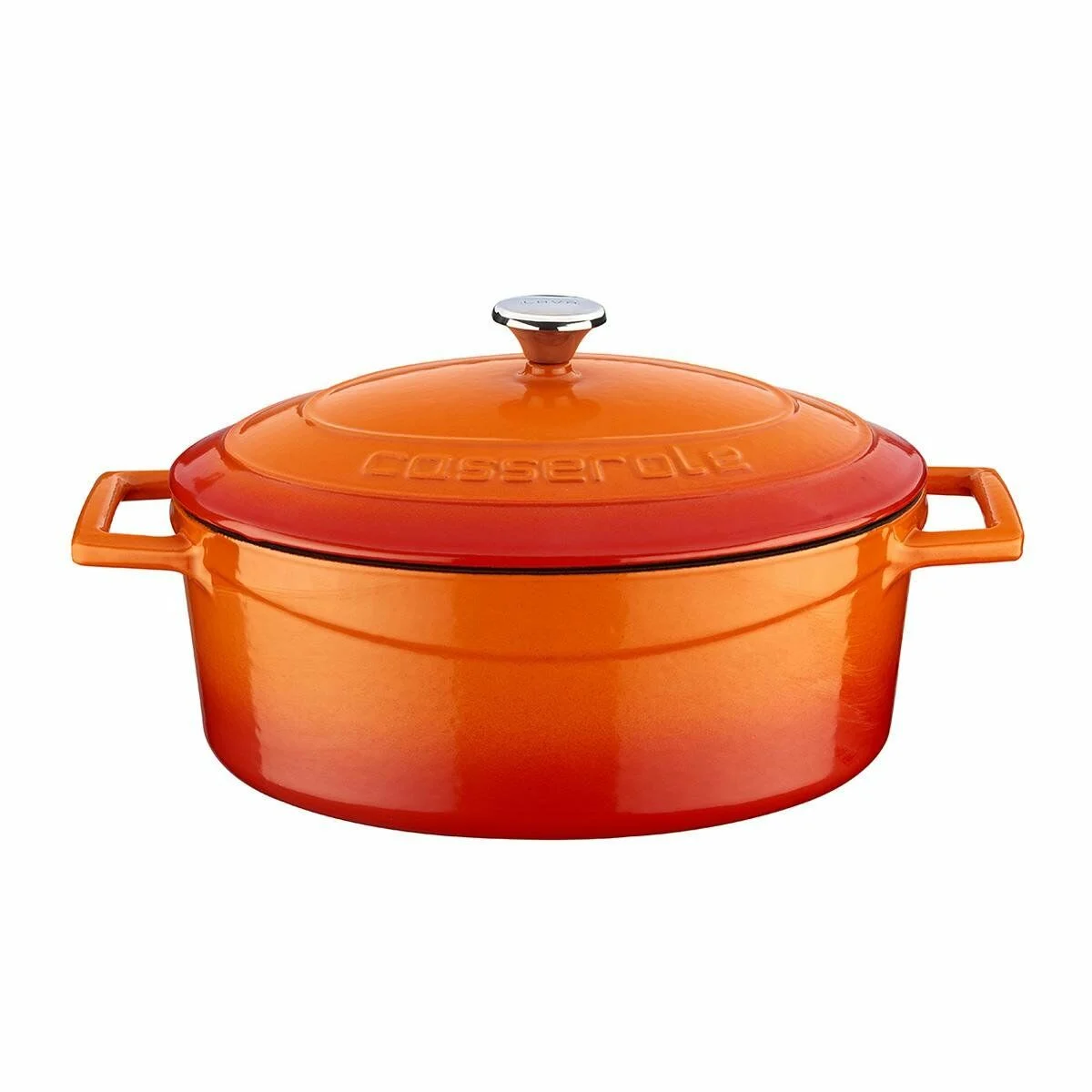 Lava Döküm Oval Tencere Folk Serisi 3,19 lt Turuncu