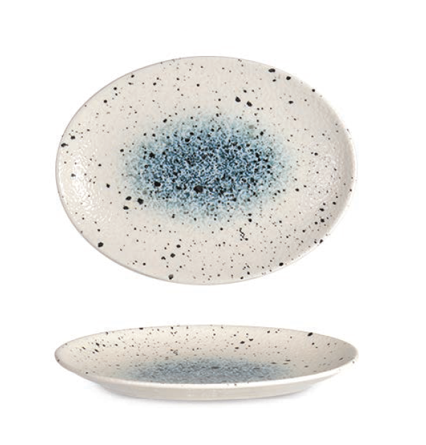 Rinart Porselen Splash Elips Oval Tabak 36x24 cm