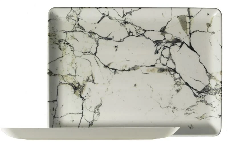 Kütahya Porselen Marble Düz Tabak 35x26 cm