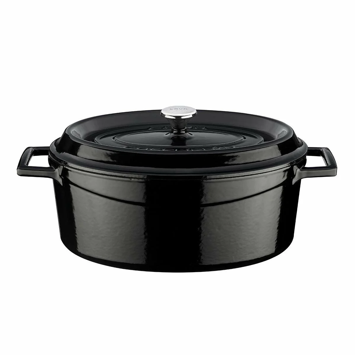 Lava Döküm Oval Tencere Trendy Serisi 3,9 lt Siyah