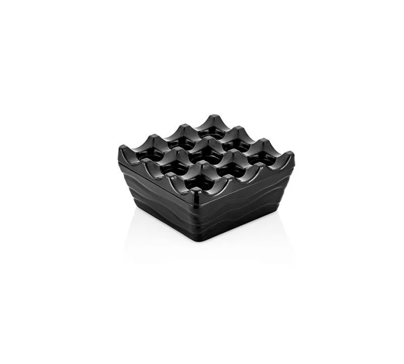 Külsan Melamine Kapaklı Kül Tablası Siyah