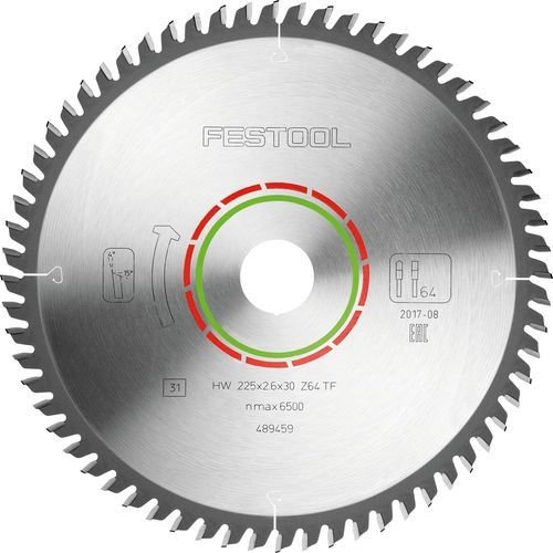 Daire testere bıçağı HW 225x2,6x30 TF64 LAMINATE/HPL