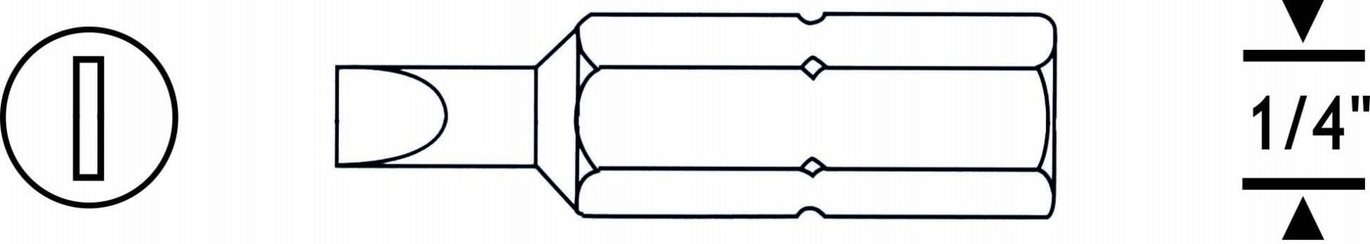 PROSCR SCR03103 - SL4-25MM DÜZ BİTS UÇ