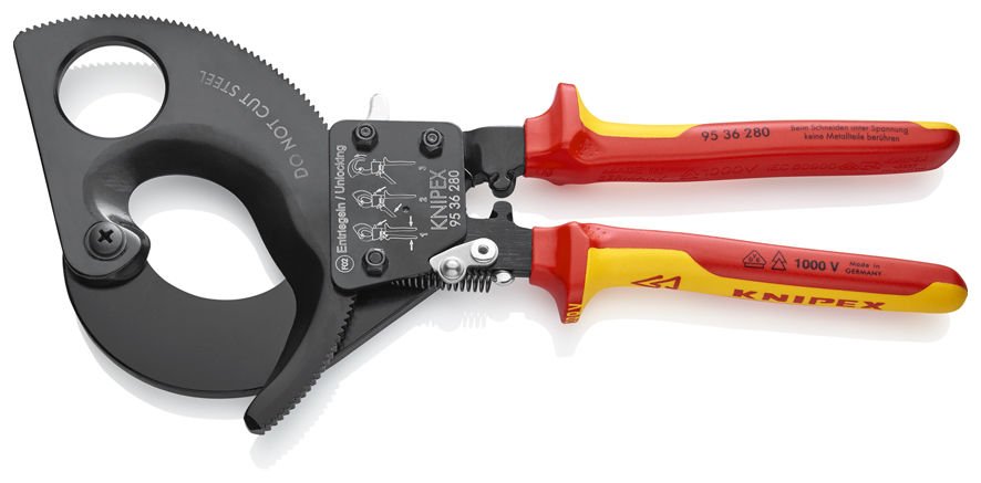KNIPEX 95 36 280 CIRCIR MEKANİZMALI VDE KABLO MAKASI