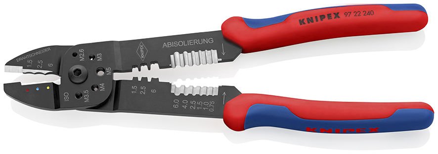 KNIPEX 97 22 240 PABUÇ SIKMA VE KABLO SIYIRMA PENSİ