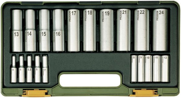 PROXXON 23292 1/4'' & 1/2'' 20 PARÇALI UZUN LOKMA TAKIMI