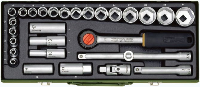 PROXXON 23000 1/2'' CIRCIR KOLLU 29 PARÇALI LOKMA TAKIMI