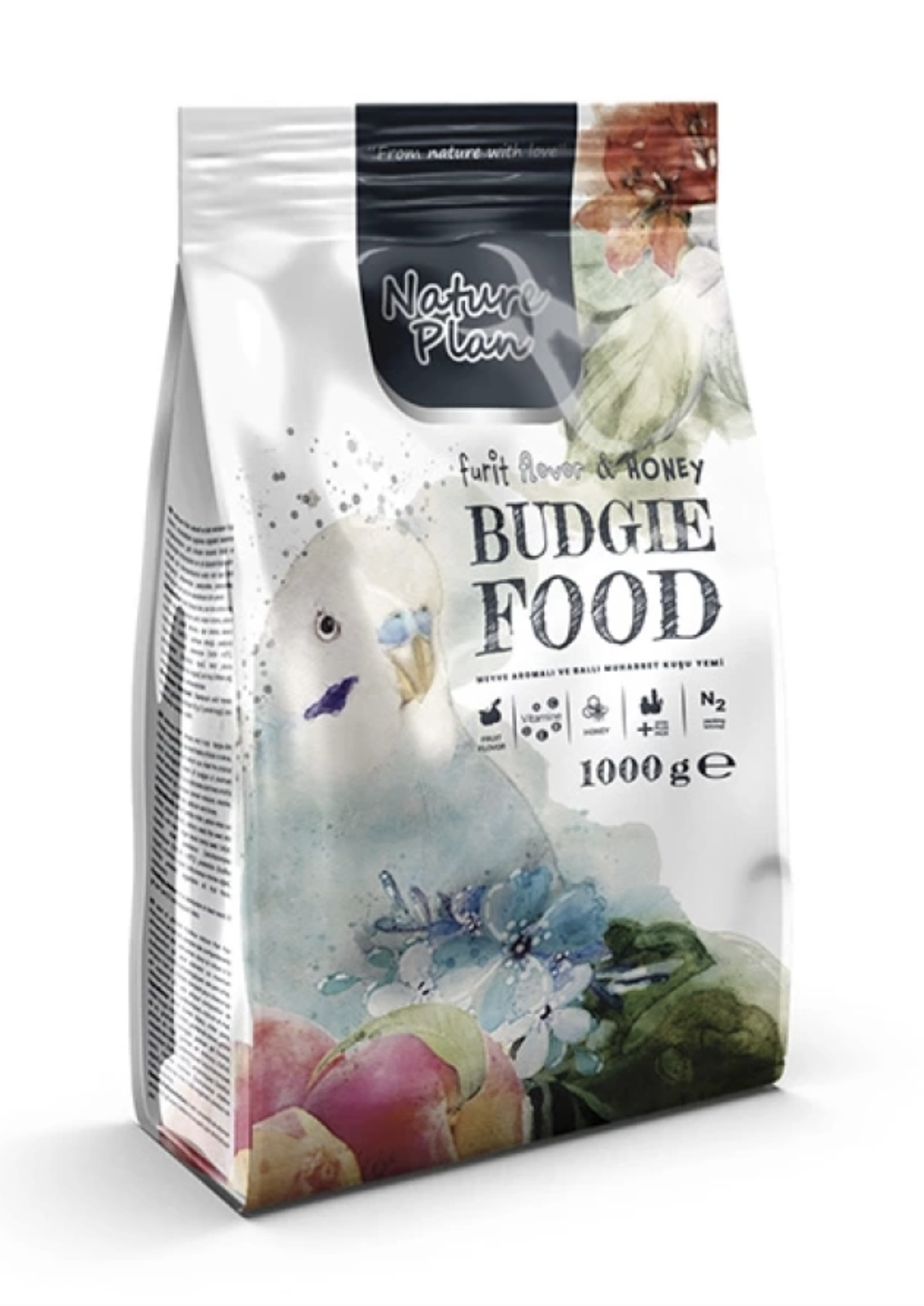 Nature Plan Meyve Aromalı Ve Ballı Muhabbet Kuşu Yemi 1000 gr