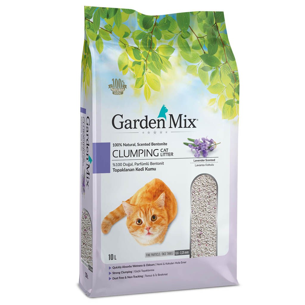 Gardenmix Bentonit Lavanta İnce Kedi Kumu 10 Lt