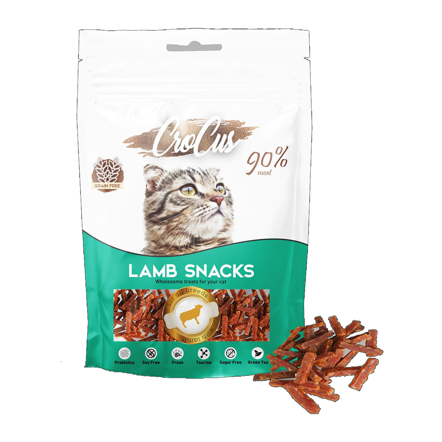 Crocus Snack Kuzulu Tahılsız Kedi Ödülü 80 Gr
