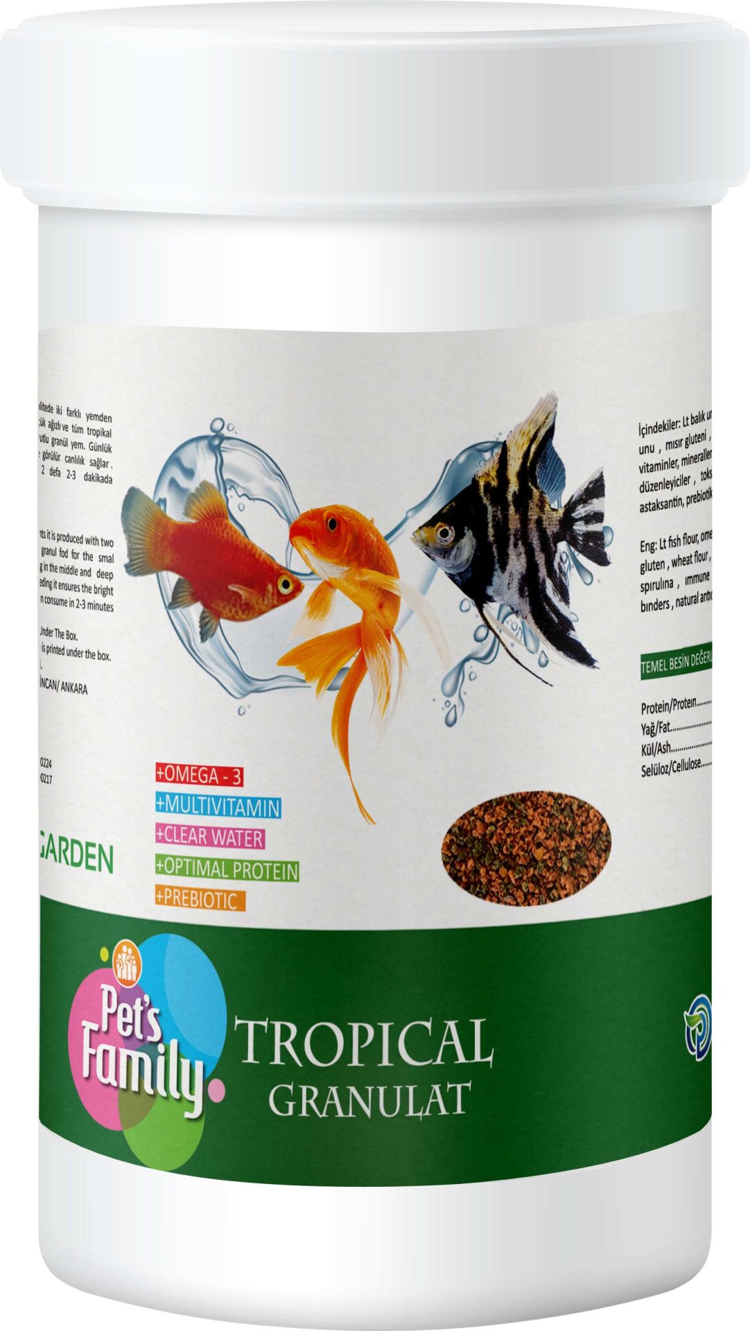 Pet’s Family Tropical Granulat Balık Yemi 250ml/100 Gr