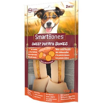 SmartBones Orta Irk Köpekler İçin Tavuk ve Tatlı Patatesli 2'li Çiğneme Kemikleri 158 gr