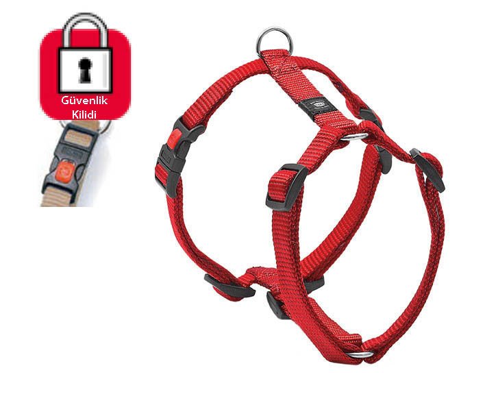 Karlie Kilitli Göğüs Tasma 35-50Cm Kırmızı