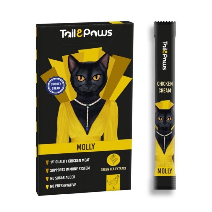 TailPaws Molly Tavuklu Sıvı Kedi Ödülü 5x15 gr