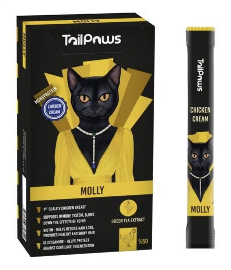 TailPaws Molly Tavuklu Sıvı Kedi Ödülü 20x15 gr