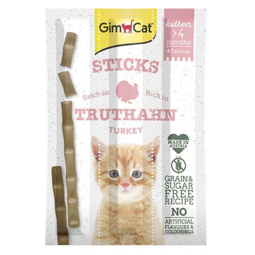 Gimcat Kitten Hindili Tahılsız Yavru Kedi Ödül Çubukları 3x3 gr