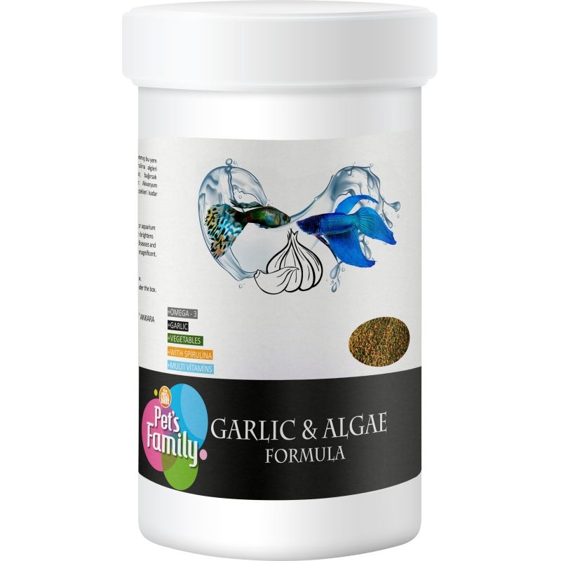 Pet's Family Garlic&Algae Formula Akvaryum Balık Yemi 100 ml