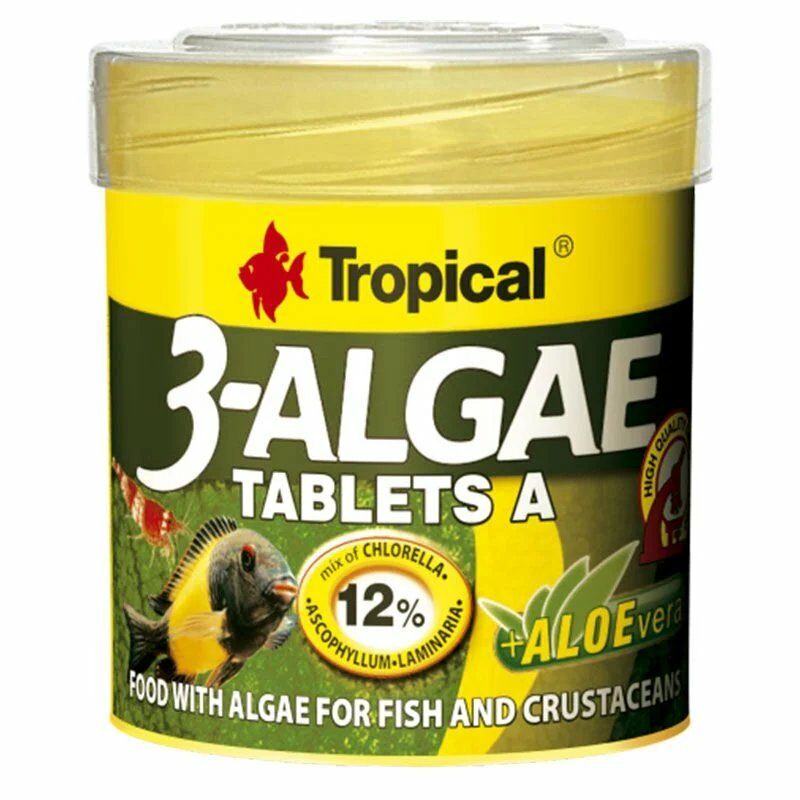 Tropical 3 Algae Tablet Balık Yemi A 50 ml