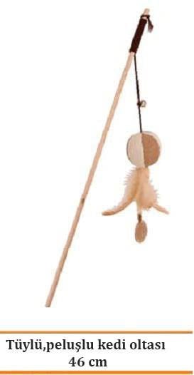 Eastland Tüylü ve Peluşlu Kedi Oltası 46 Cm