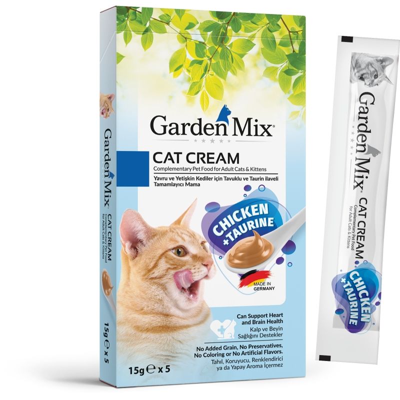 Garden Mix Kedi Kreması Tavuk+Taurin 15 gr x 5 adet