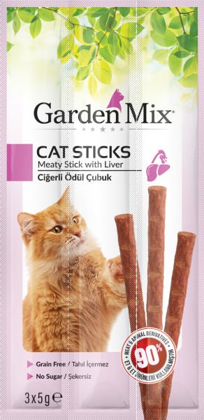 Garden Mix Ciğerli Kedi Stick Ödül 3*5 Gr