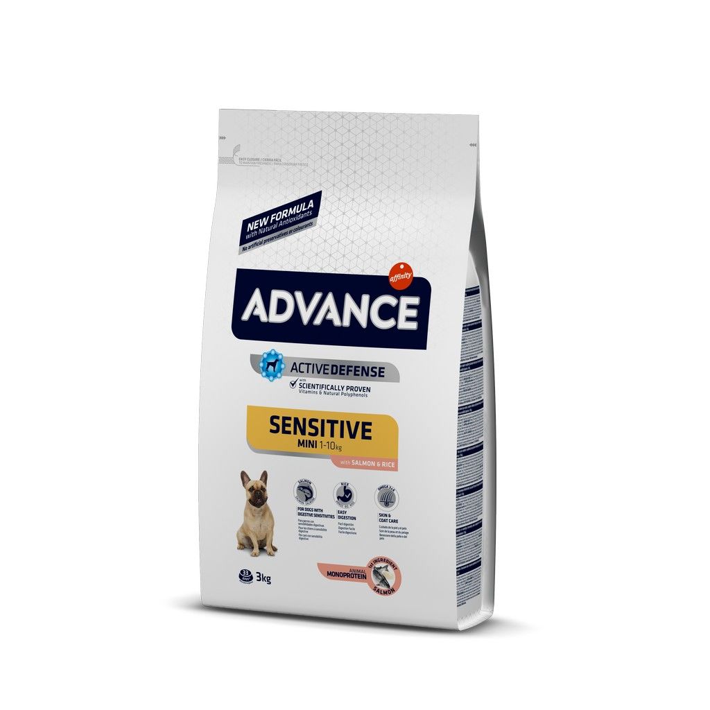 Advance Sensitive Somonlu ve Pirinçli Mini Irk Yetişkin Köpek Maması 3 Kg