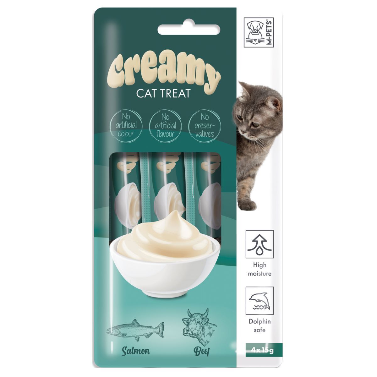 Somon Balıklı Biftekli Sıvı Kedi Ödülü 4x15 gr