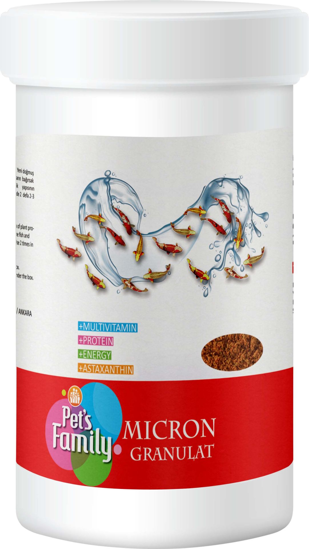 Pet’s Family Micron Granulat Balık Yemi 100ml/50 Gr