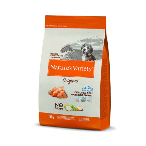 Nature's Variety Köpek No Grain Junior Salmon 10 Kg