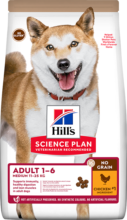 Hill's Adult Medium Tavuklu Tahılsız Orta Irk Yetişkin Köpek Maması 2.5 Kg