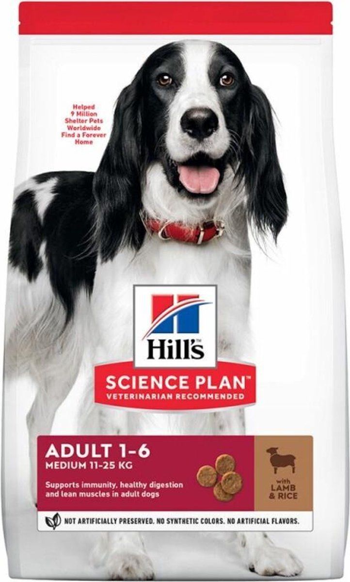 Hill's Adult Medium Kuzulu ve Pirinçli Yetişkin Orta Irk Köpek Maması 14 Kg