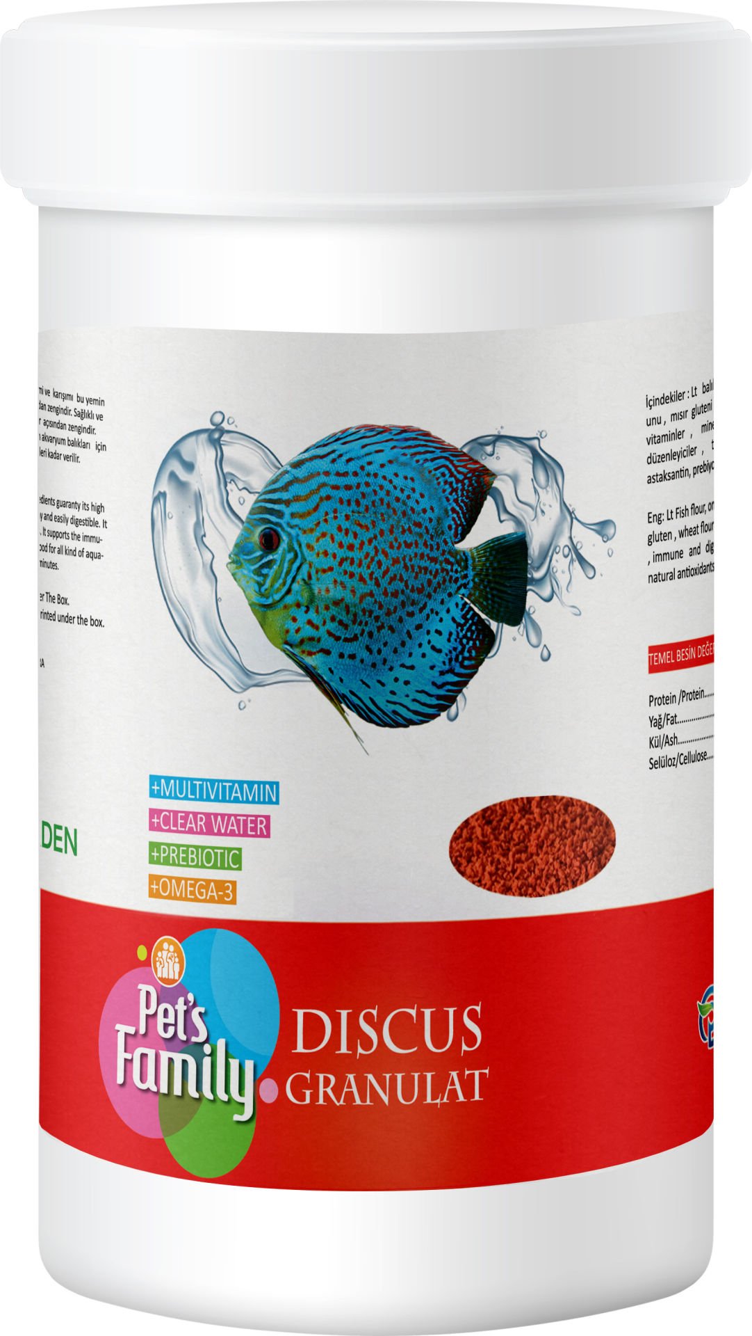 Pet’s Family Discus Granulat Balık Yemi 250ml/90 Gr