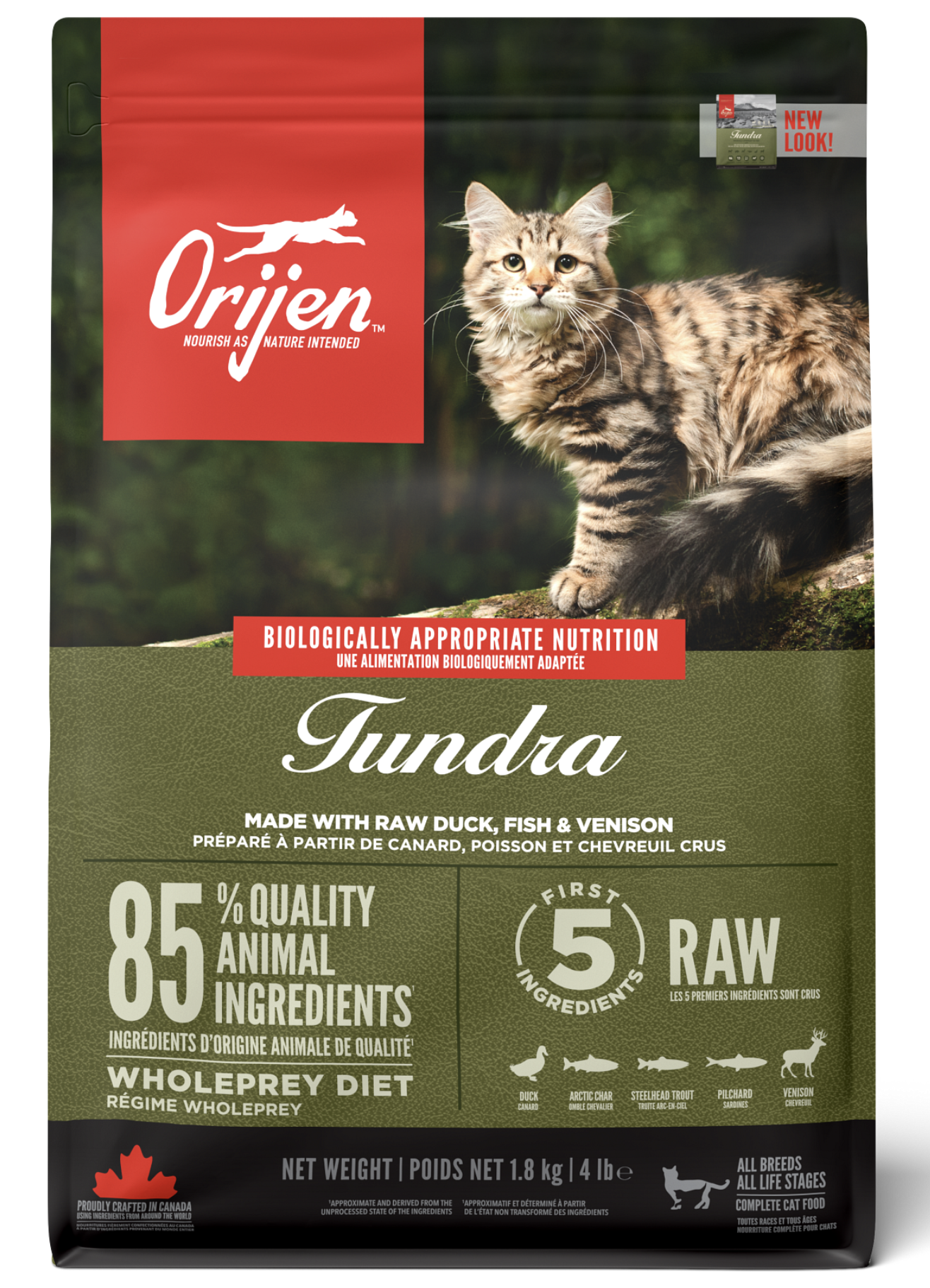 Orijen Tundra Kedi Maması 1,8 Kg - Tüm ırk ve yaşam evreleri için