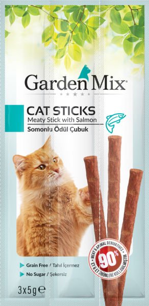 Garden Mix Somonlu Kedi Stick Ödül 3*5 Gr